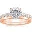 14KR Moissanite Sienna Diamond Ring (2/5 ct. tw.) with Petite Quattro Diamond Ring, smalltop view
