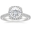 Moissanite Adorned Odessa Diamond Ring (1/3 ct. tw.) in 18K White Gold