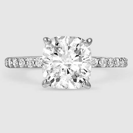 petite shared prong diamond ring