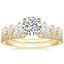 18K Yellow Gold Echo Diamond Ring with Sia Diamond Open Ring (1/8 ct. tw.)