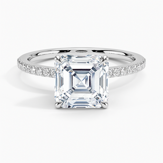18K White Gold Luxe Petal Diamond Ring