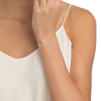 Luxe Lotus-Inspired Diamond Bracelet