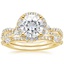 18KY Moissanite Luxe Willow Halo Diamond Bridal Set (5/8 ct. tw.), smalltop view