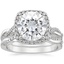 PT Moissanite Petite Twisted Vine Halo Diamond Bridal Set (1/3 ct. tw.), smalltop view