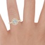 18K Yellow Gold Twilight Diamond Ring, smallzoomed in top view on a hand