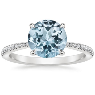 Aquamarine Elena Diamond Ring