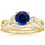 18KY Sapphire Willow Diamond Ring (1/8 ct. tw.) with Winding Willow Diamond Ring (1/8 ct. tw.), smalltop view