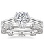 18K White Gold Jade Trau Alure Solitaire Ring with Jade Trau Cavetta Eternity Diamond Ring
