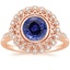 Rose Gold Sapphire Alvadora Diamond Ring