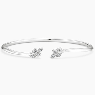 Nature Inspired Diamond Cuff Bracelet