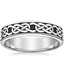 Black Rhodium Celtic Eternity Knot Wedding Ring 