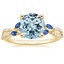 18KY Aquamarine Luxe Willow Sapphire and Diamond Ring (1/8 ct. tw.), smalltop view