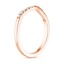 14K Rose Gold Chamise Contoured Diamond Ring, smallside view