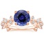 14KR Sapphire Reflection Diamond Ring, smalltop view