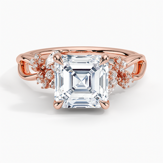 Flower Cluster Diamond Engagement Ring
