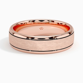 Everett 6mm Wedding Ring in 14K Rose Gold