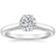 18K White Gold Simply Tacori Crown Diamond Ring, smalltop view