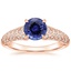 Rose Gold Sapphire Nola Diamond Ring