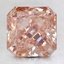 3.02 Ct. Lab Created Fancy Intense Orangy Pink Radiant  Diamond