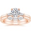 14K Rose Gold Tapered Baguette Diamond Bridal Set