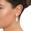 The Opaline Earrings, smalltop view on a hand