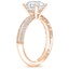 18K Rose Gold Tacori Sculpted Crescent Knife Edge Diamond Ring, smallside view