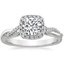 18K White Gold Petite Twisted Vine Halo Diamond Ring (1/4 ct. tw.), smalltop view