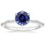 18KW Sapphire Alena Diamond Ring, smalltop view