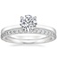 18K White Gold Charlotte Diamond Ring with Luxe Petite Shared Prong Diamond Ring (3/8 ct. tw.)