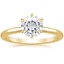 18KY Moissanite Esme Solitaire Ring, smalltop view