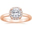 14K Rose Gold Fancy Halo Diamond Ring (1/6 ct. tw.), smalltop view