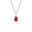 14K White Gold Teardrop Lab Ruby Pendant, smalladditional view 2