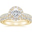 18KY Moissanite Luxe Sienna Halo Diamond Bridal Set (1 3/8 ct. tw.), smalltop view