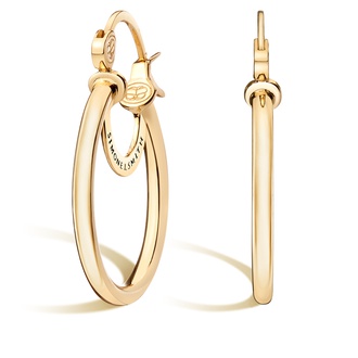 Simone I. Smith Signature Small Hoop Earrings in 14K Yellow Gold Vermeil