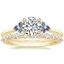 18K Yellow Gold Indigo Melody Diamond Ring with Marseille Diamond Ring (1/3 ct. tw.)