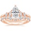 14K Rose Gold Miroir Diamond Ring with Curved Versailles Diamond Ring
