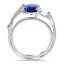 Modern Sapphire and Diamond Engagement Ring, smallside view