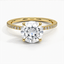 Yellow Gold Moissanite Viviana Diamond Ring (1/4 ct. tw.)