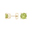 14K Yellow Gold Solitaire Peridot Stud Earrings, smalladditional view 1