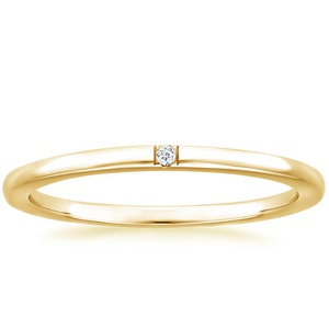 single diamond gold band