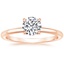 14K Rose Gold Salma Diamond Ring, smalltop view