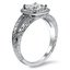 Split-shank Adorned Halo Diamond Ring, smallview