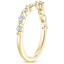 18K Yellow Gold Curved Versailles Diamond Ring, smallside view