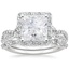 18KW Moissanite Luxe Willow Halo Diamond Bridal Set (5/8 ct. tw.), smalltop view
