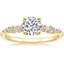 18K Yellow Gold Aurora Diamond Ring, smalltop view