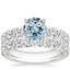 18KW Aquamarine Ellora Diamond Bridal Set, smalltop view