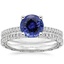 18KW Sapphire Tacori Coastal Crescent Pavé Diamond Ring with Tacori Coastal Crescent Eternity Diamond Ring, smalltop view