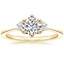 18K Yellow Gold Tallula Three Stone Diamond Ring, smalltop view