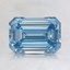 1.33 Ct. Fancy Intense Blue Emerald Lab Created Diamond
