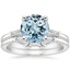 18KW Aquamarine Tapered Baguette Diamond Bridal Set, smalltop view